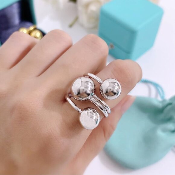 Chunky Gold & Silver Rings for Women - Bold, Thick, Open Dome Statement Rings - Picture 7 of 8